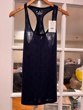 Psycho Bunny Navy Racerback Tank with Subtle Motif